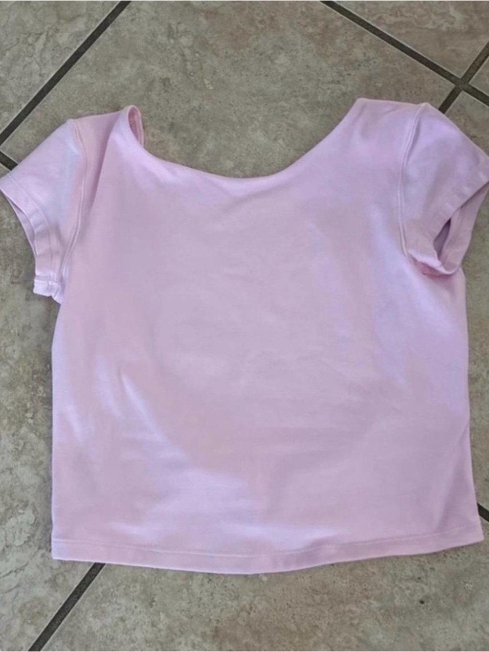aerie Light Pink Scoop Neck Short Sleeve Top
